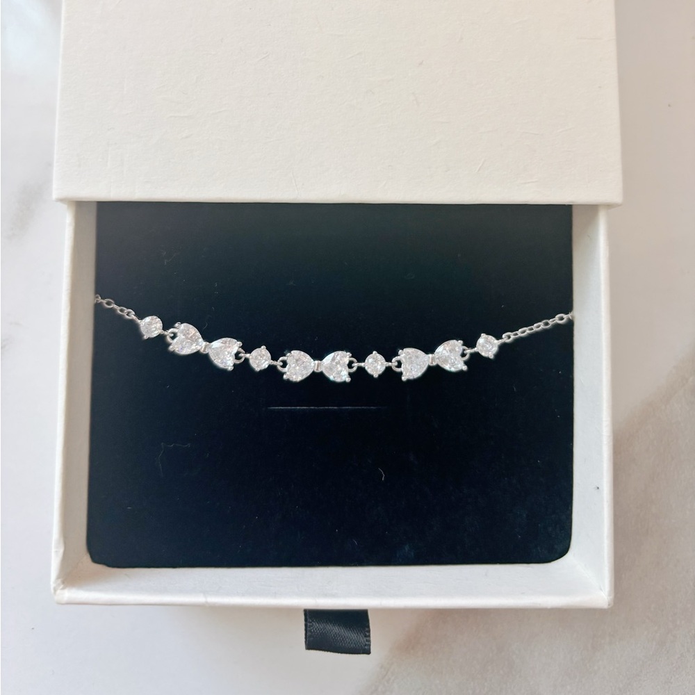 Heart Link CZ Bracelet